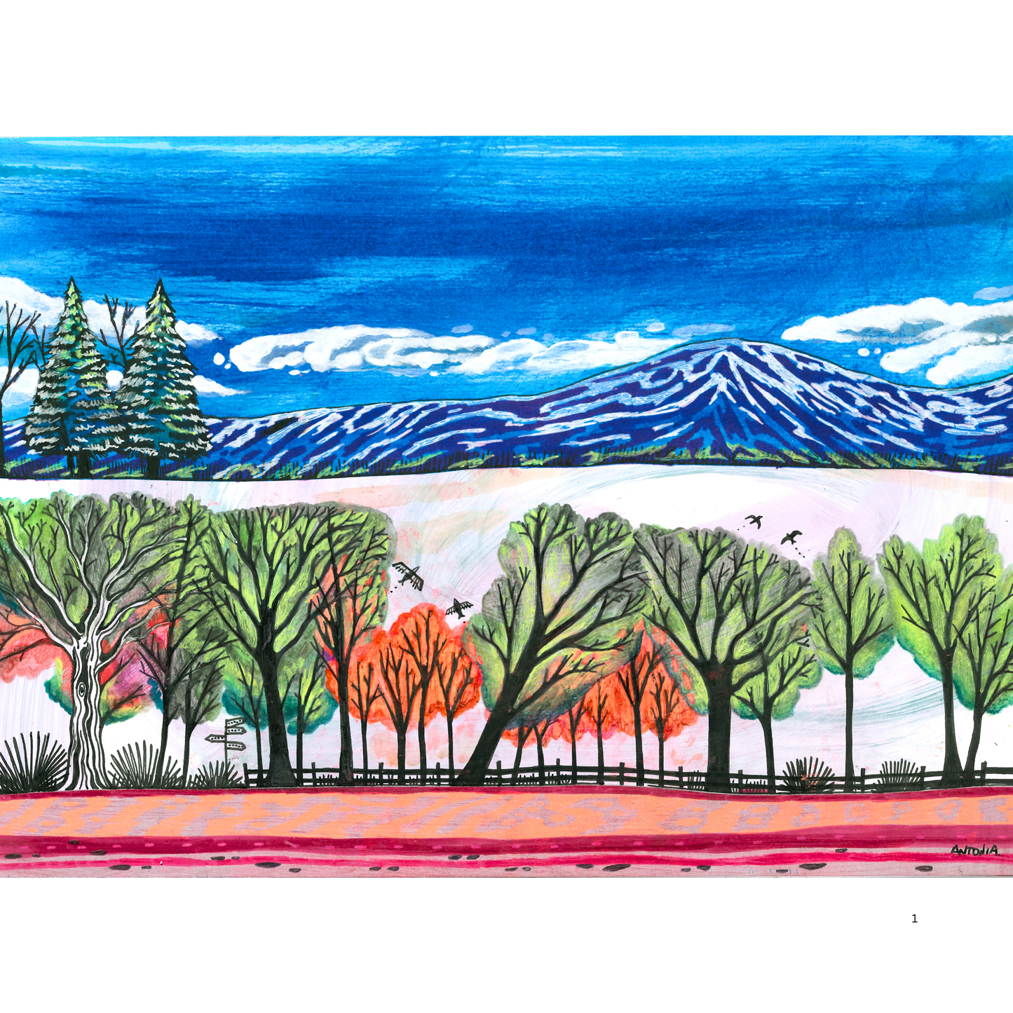 2O24 • Media Mix Landscapes A4 (70 unique illustrations)