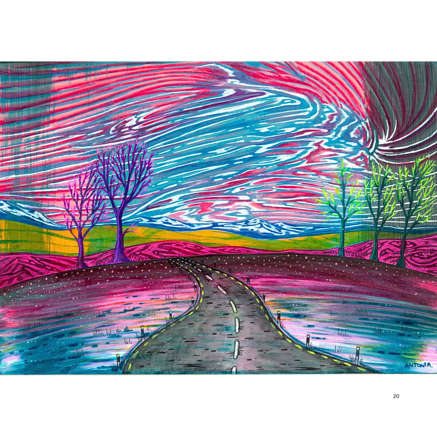 2O24 • Media Mix Landscapes A4 (70 unique illustrations)