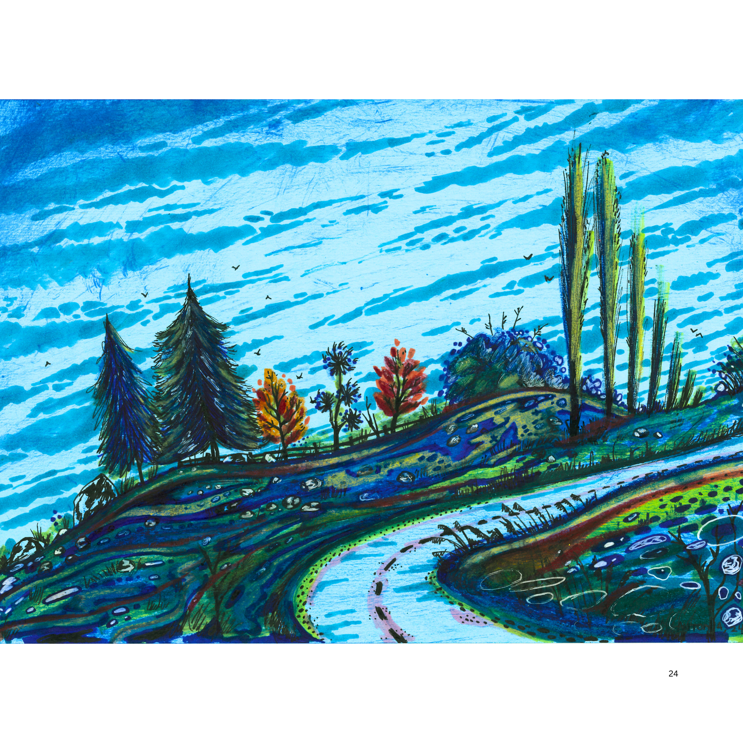 2O24 • Media Mix Landscapes A4 (70 unique illustrations)