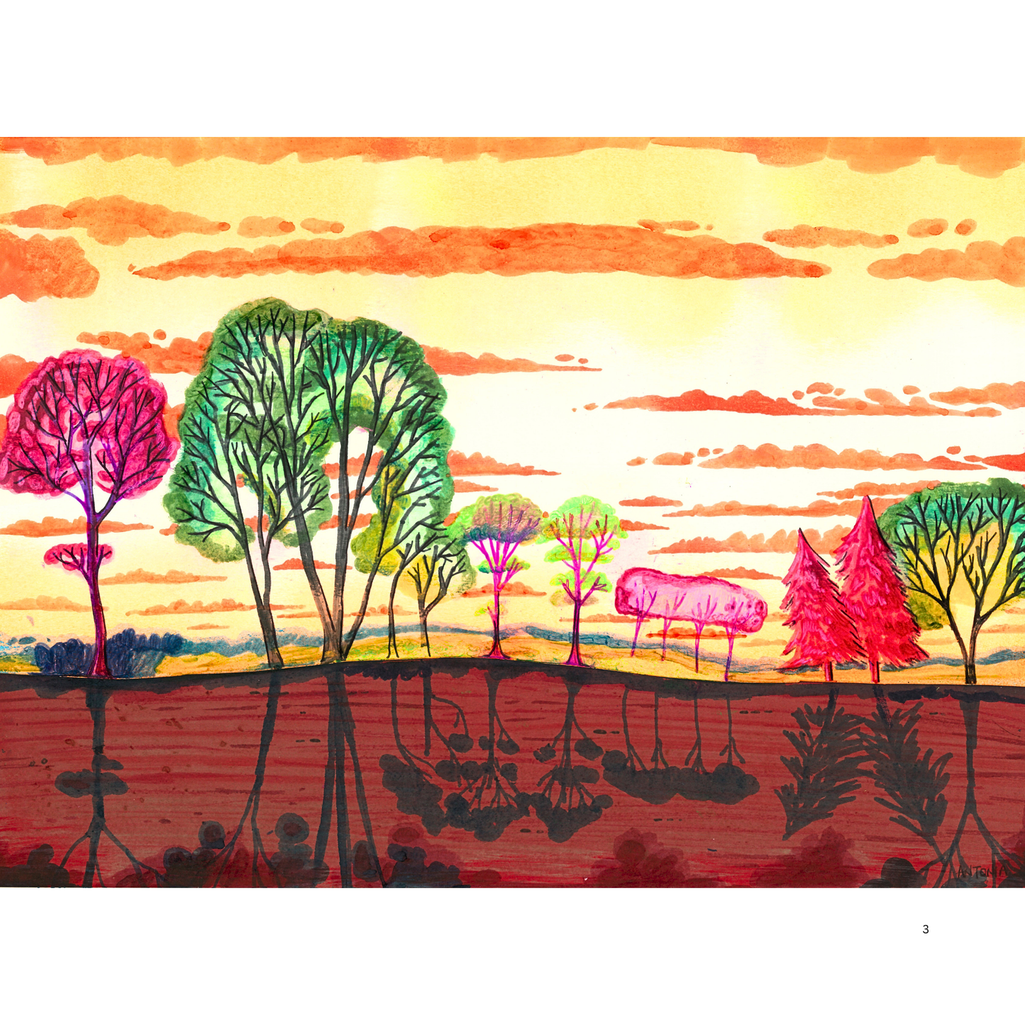 2O24 • Media Mix Landscapes A4 (70 unique illustrations)