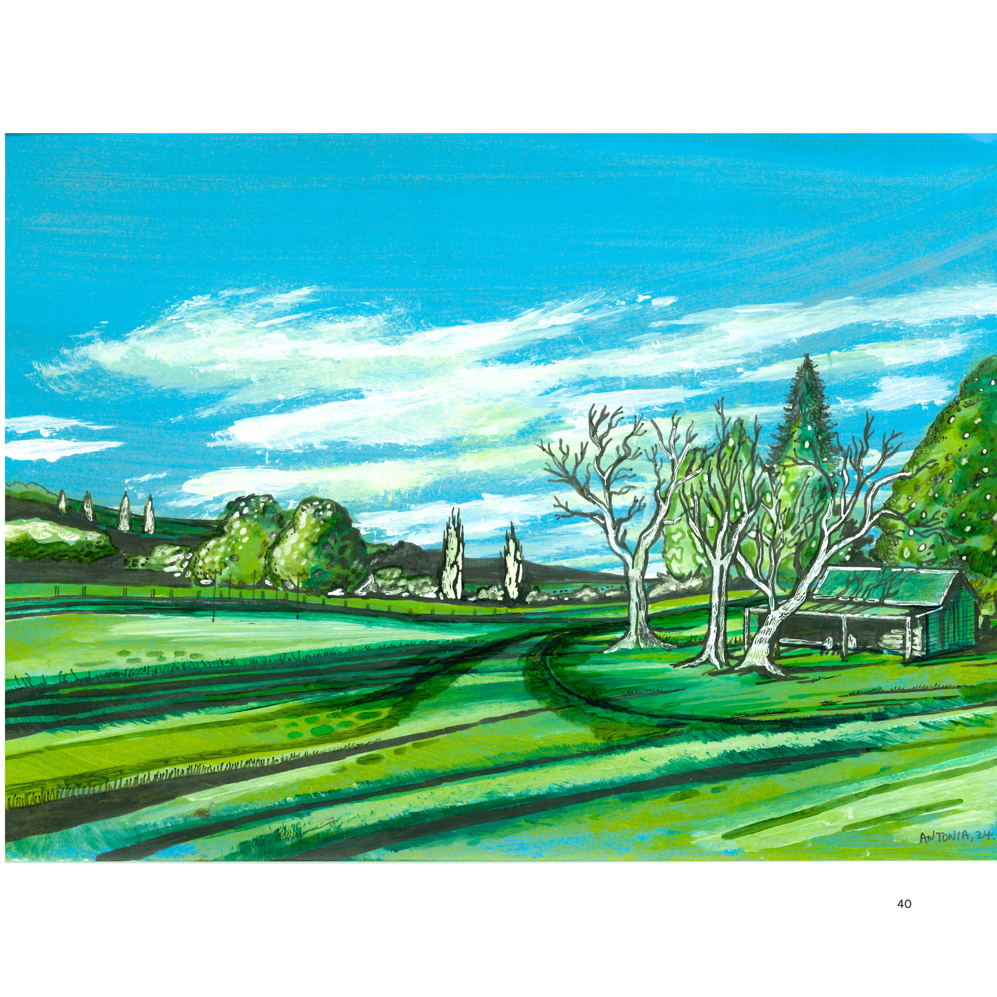 2O24 • Media Mix Landscapes A4 (70 unique illustrations)