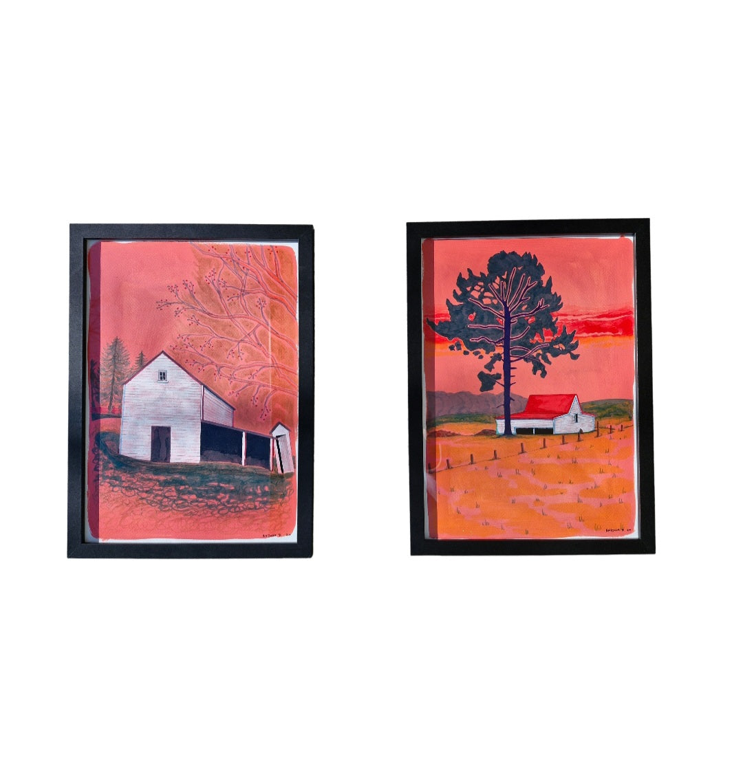 Farm Barn Pair (Originals)